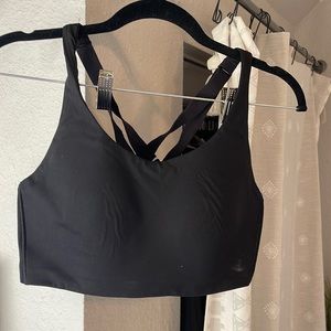 Black lululemon bra with cross back